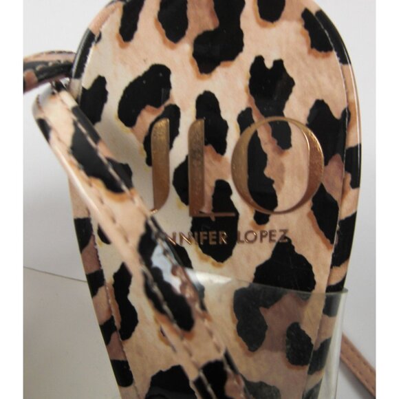 JLO by Jennifer Lopez Women's Animal Print Clear Ankle Strap Heels Size 7 - Picture 6 of 7
